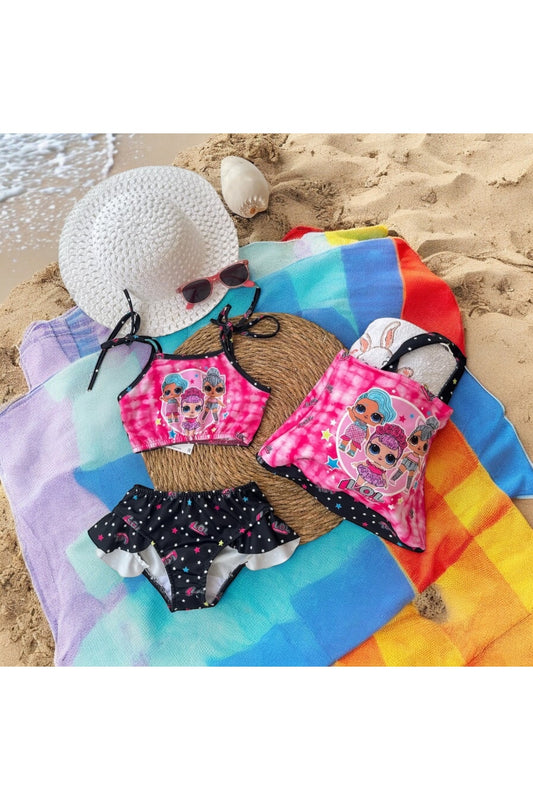 Kız Çocuk Üc Parça Mayo Bikini Takim